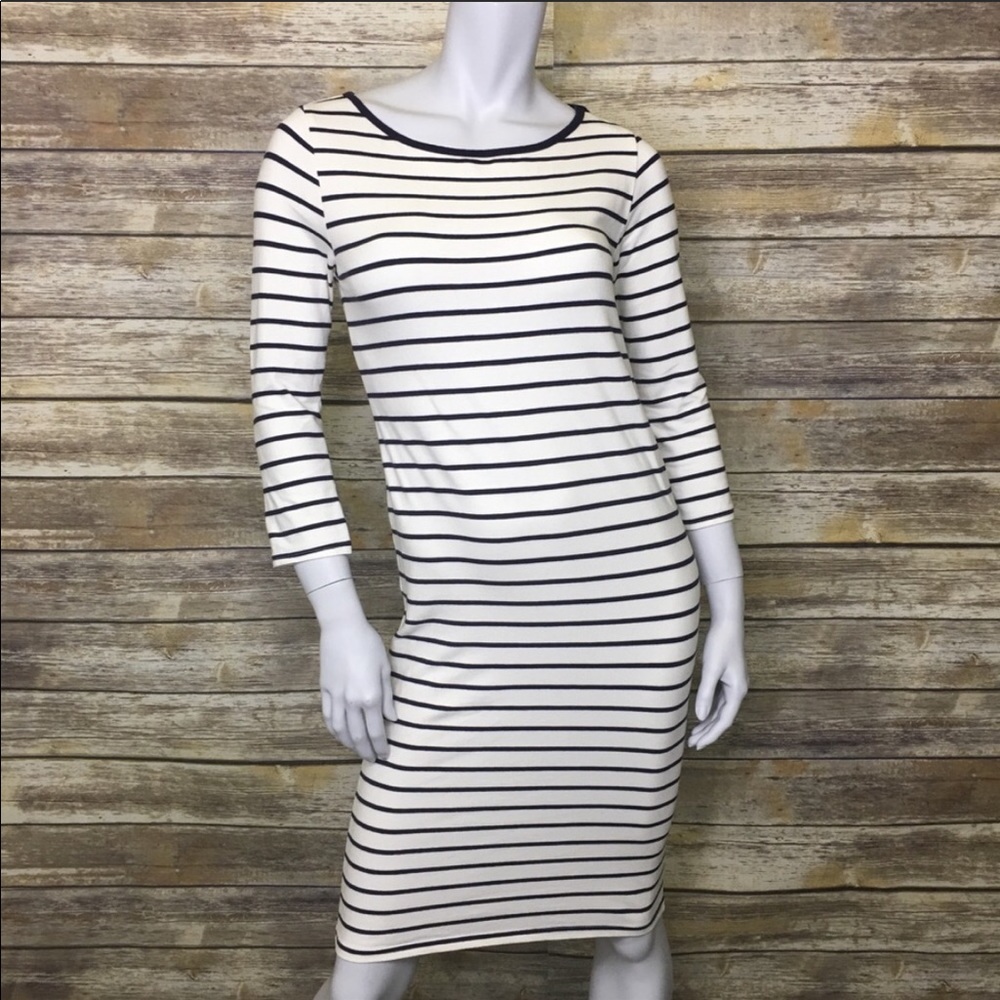 Topshop striped maternity dress